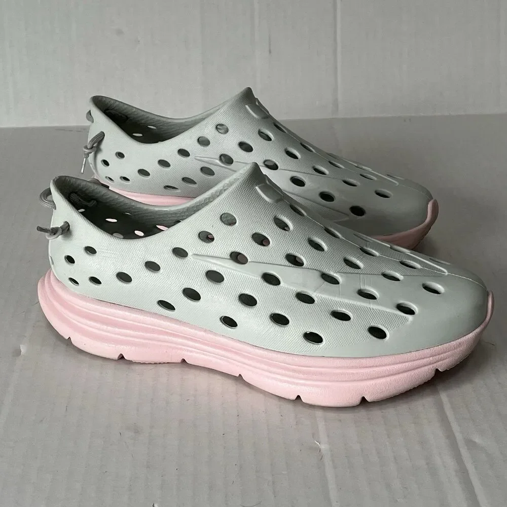 Kane Revive Recovery Shoes Unisex W9 M7 Gray Pink Active Vented Rubber Waterproo